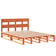 Estructura de cama sin colchón madera maciza marrón 120x190 cm v7001 - Vetonek