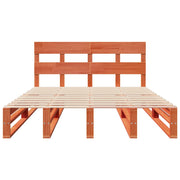 Estructura de cama sin colchón madera maciza marrón 120x190 cm v7001 - Vetonek