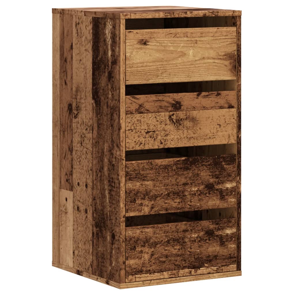 Vetonek Cómoda de esquina madera de ingeniería envejecida 40x41x76 cm