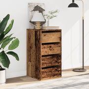 Cómoda de esquina madera de ingeniería envejecida 40x41x76 cm v1251 - Vetonek