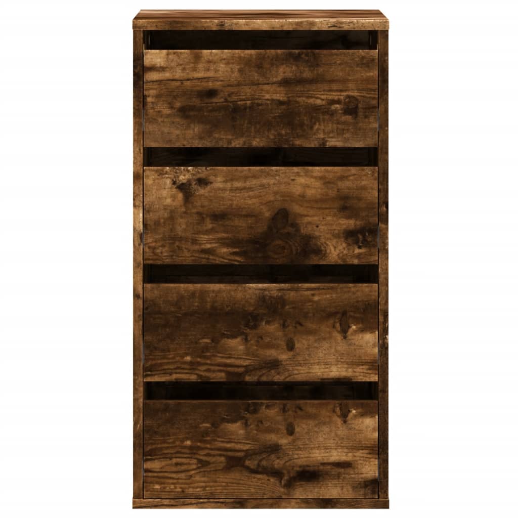 Cómoda de esquina madera de ingeniería envejecida 40x41x76 cm v1251 - Vetonek