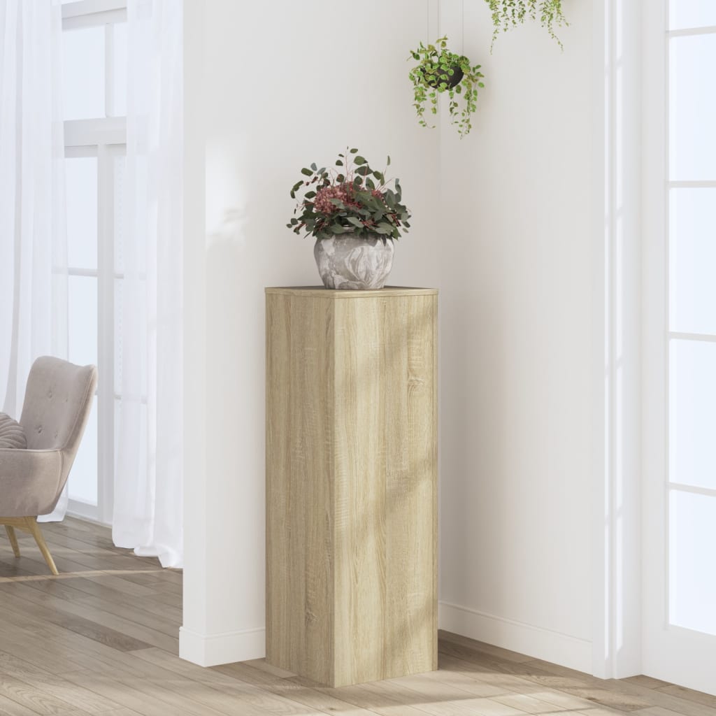 Vetonek Soportes de plantas madera ingeniería roble Sonoma 33x33x100 cm