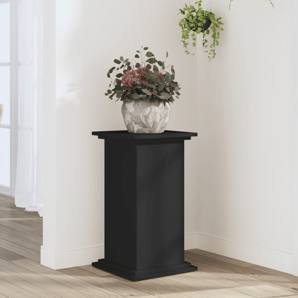 Vetonek Soportes para plantas madera de ingeniería negro 33x33x60 cm