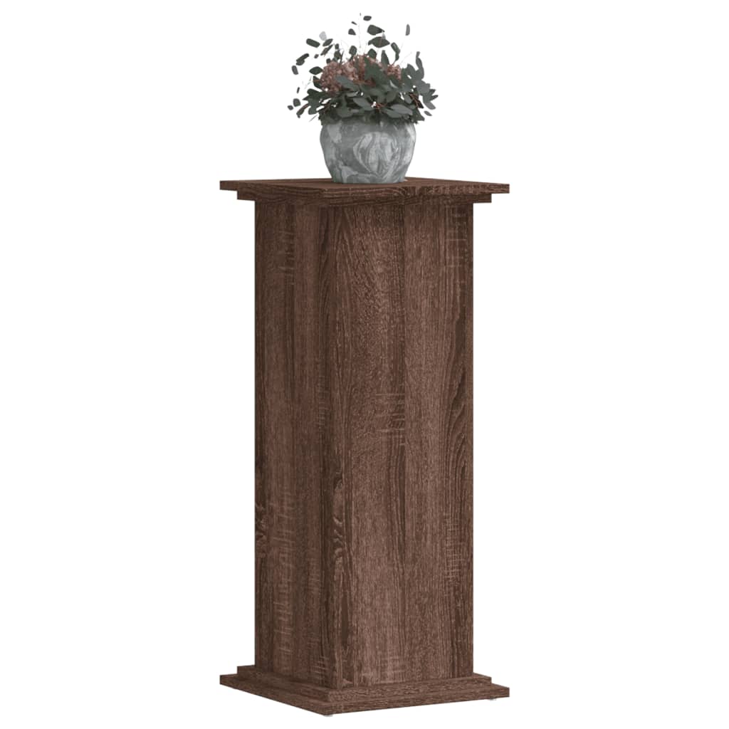 Soportes de plantas madera sintetizada Nexus marrón roble 33x33x80 cm