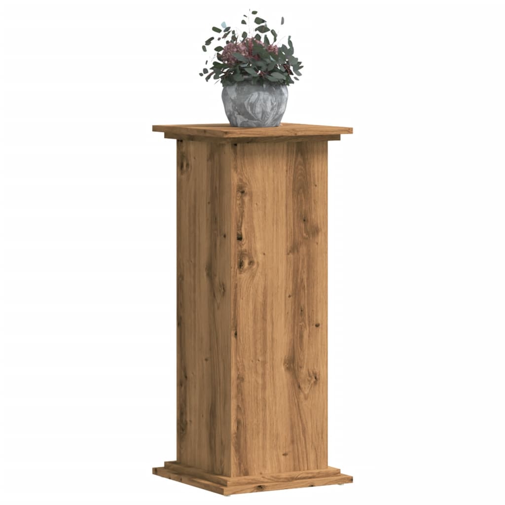 Soportes de planta madera sintetizada Nexus roble artisian 33x33x80 cm