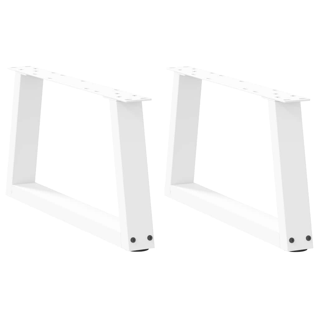 Vetonek Patas para mesa de comedor forma V 2 uds blanco 50x(30-31,3) cm