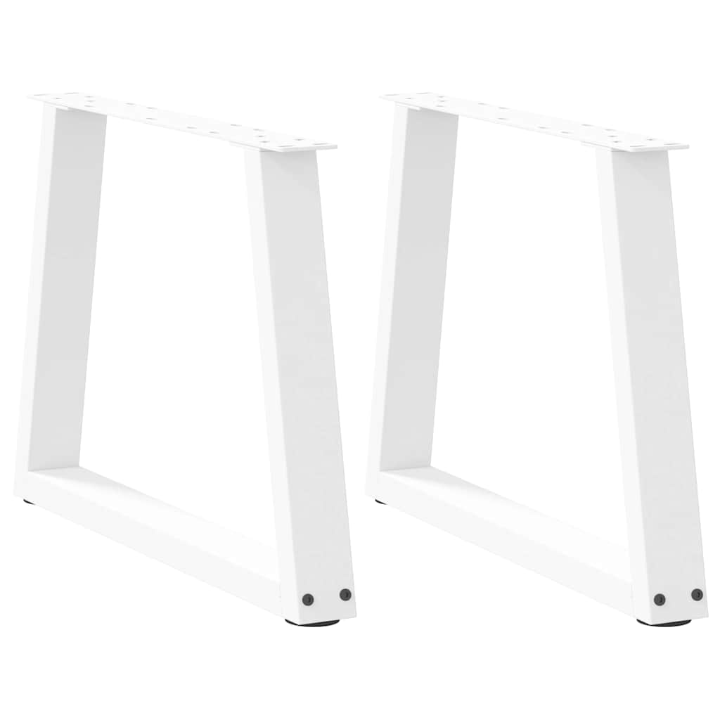 Vetonek Patas para mesa de comedor forma V 2 uds blanco 50x(42-43,3) cm