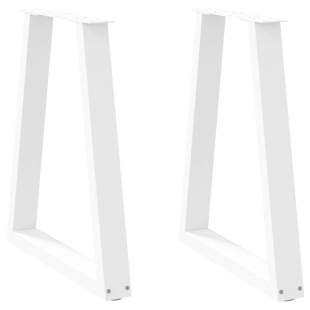 Vetonek Patas para mesa de centro en forma de V 2 uds acero blanco