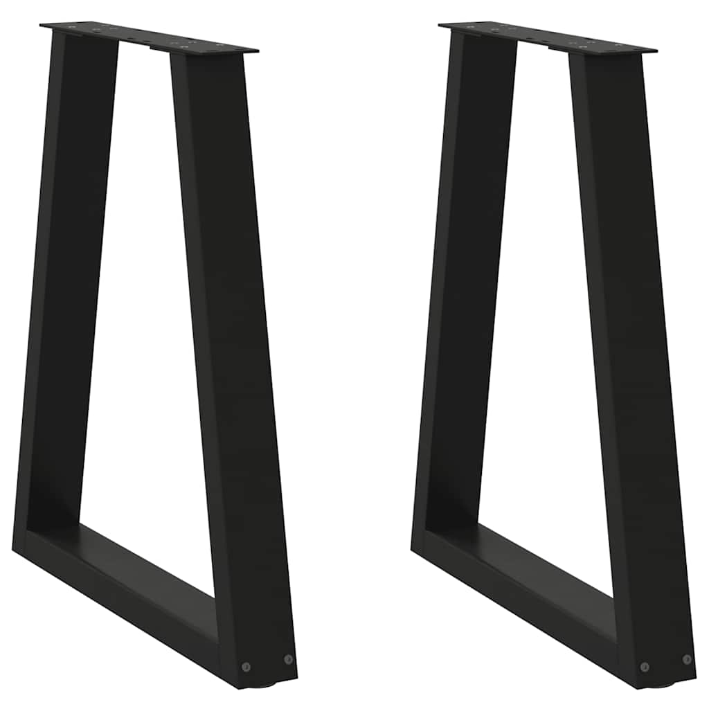 Vetonek Patas para mesa de centro en forma de V 2 uds acero negro