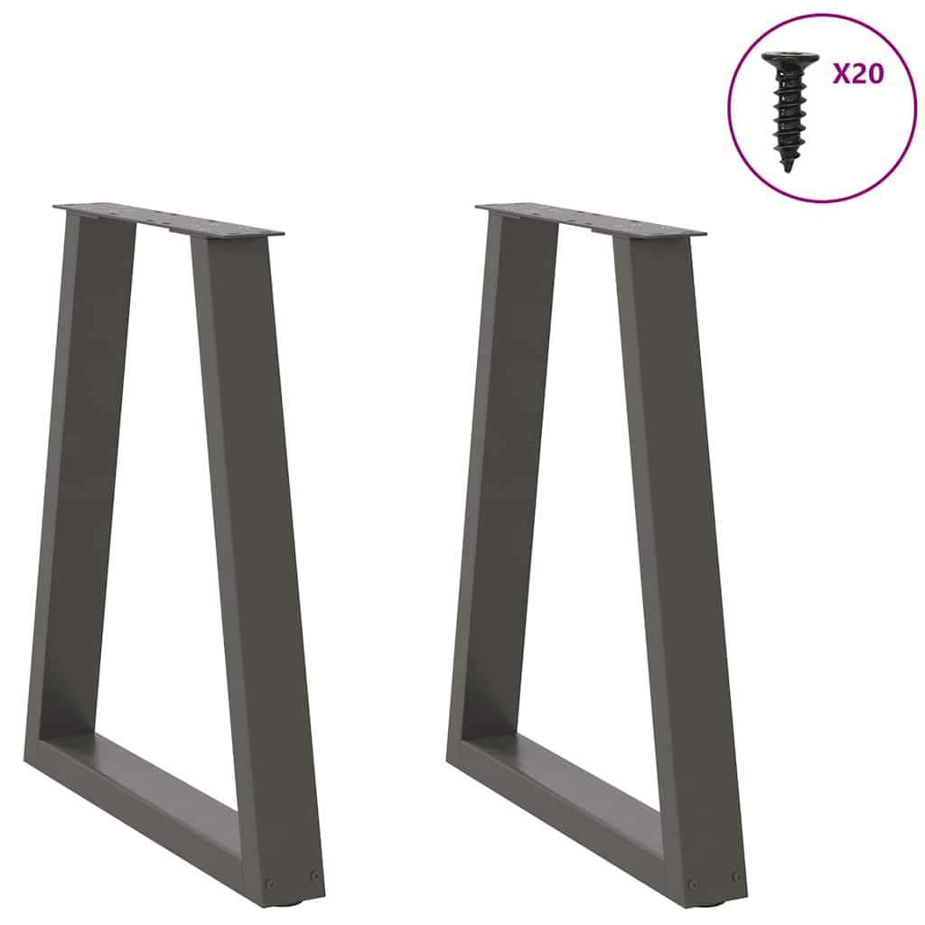 Central table legs in V 2 UDS Anthracite steel