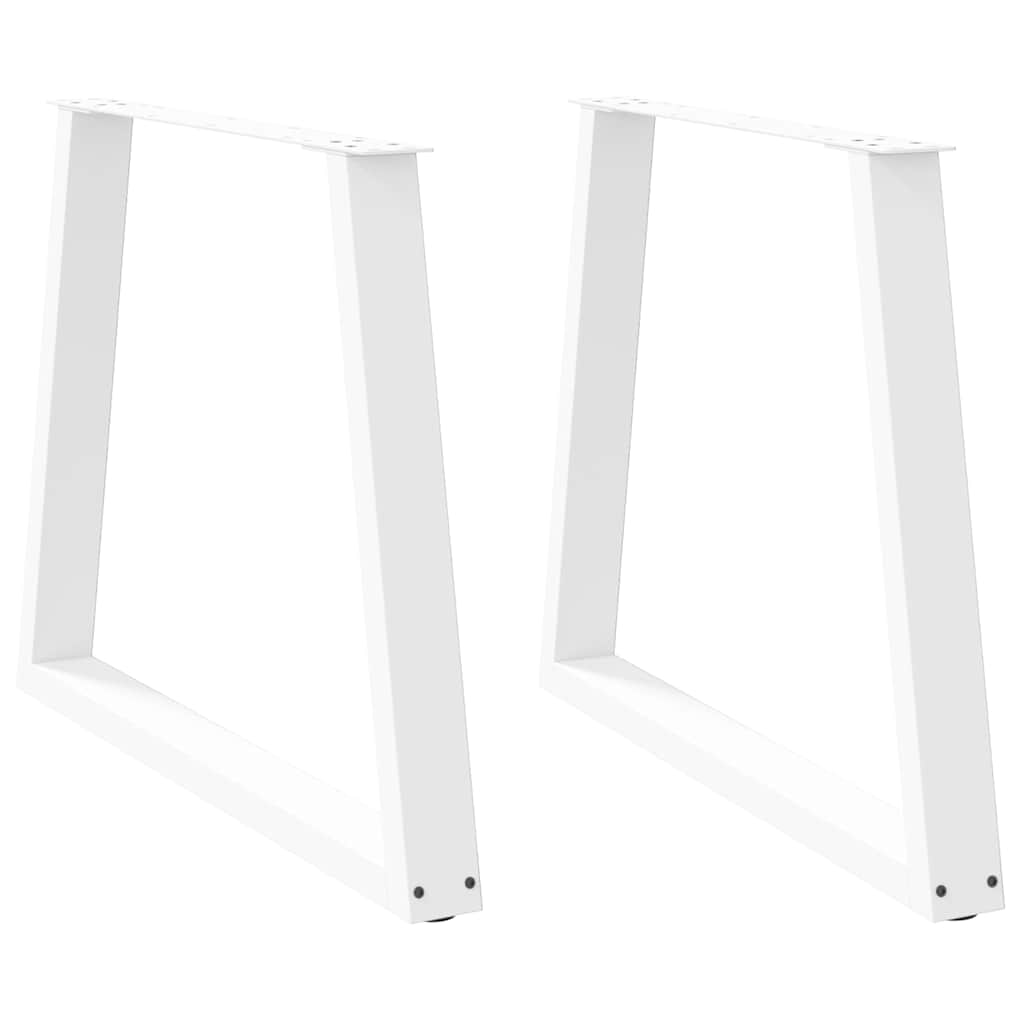 Vetonek Patas para mesa de comedor forma V 2 uds blanco 70x(72-73,3) cm