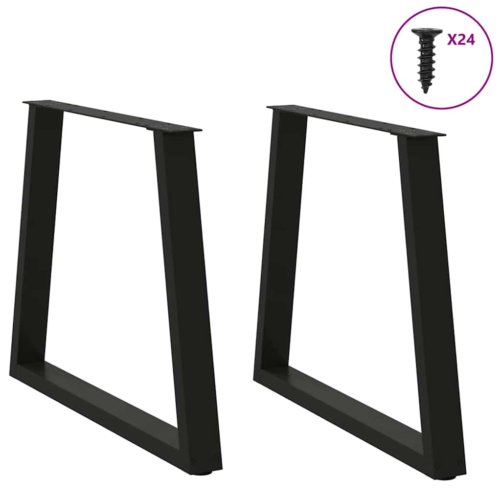 V 2 -UDS Black Steel Dining Table Legs