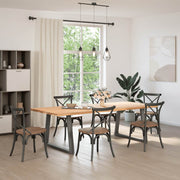 Vetonek Patas para mesa comedor forma V 2uds antracita 90x(72-73,3) cm