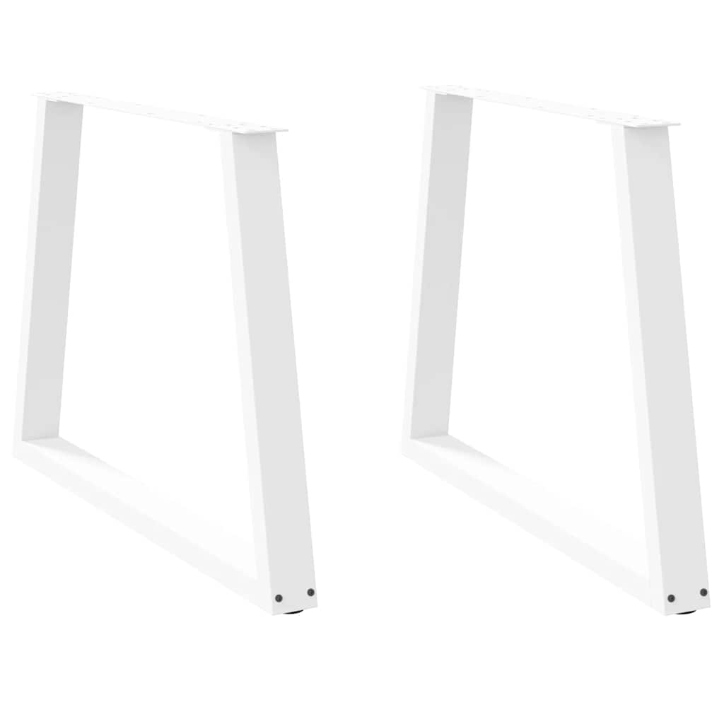 Vetonek Patas mesa comedor forma V 2uds acero blanco 100x(72-73,3)cm