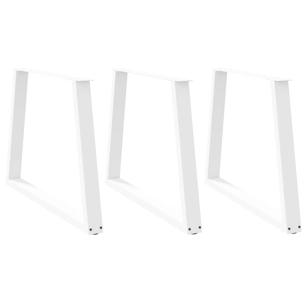 Vetonek Patas mesa comedor forma V 3uds acero blanco 100x(72-73,3)cm