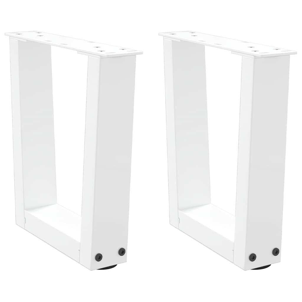 Vetonek Patas para mesa de comedor forma V 2 uds blanco 40x(30-31,3) cm