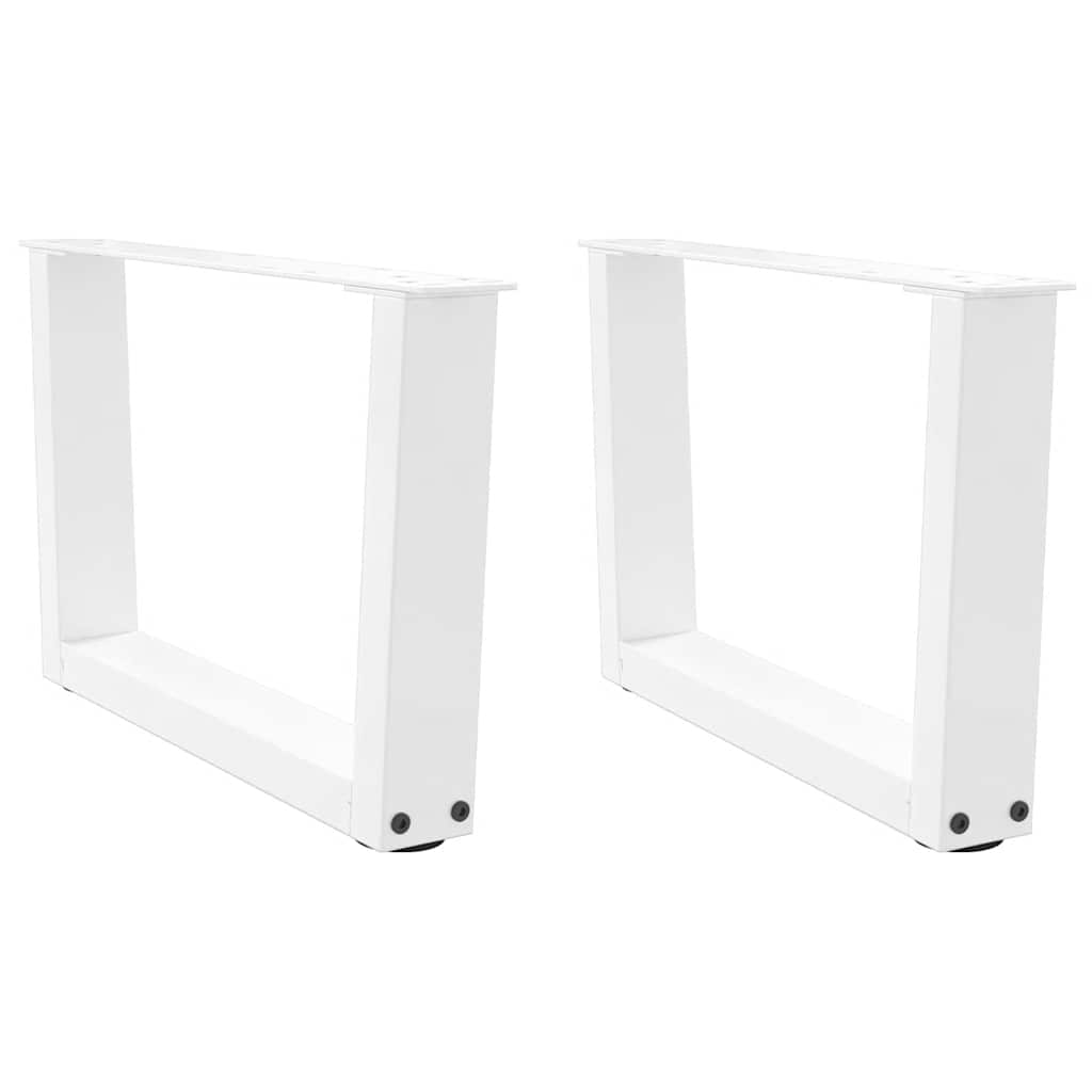 Vetonek Patas para mesa de comedor forma V 2 uds blanco 50x(30-31,3) cm