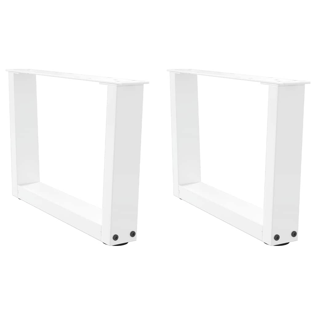 Vetonek Patas para mesa de comedor forma V 2 uds blanco 60x(30-31,3) cm