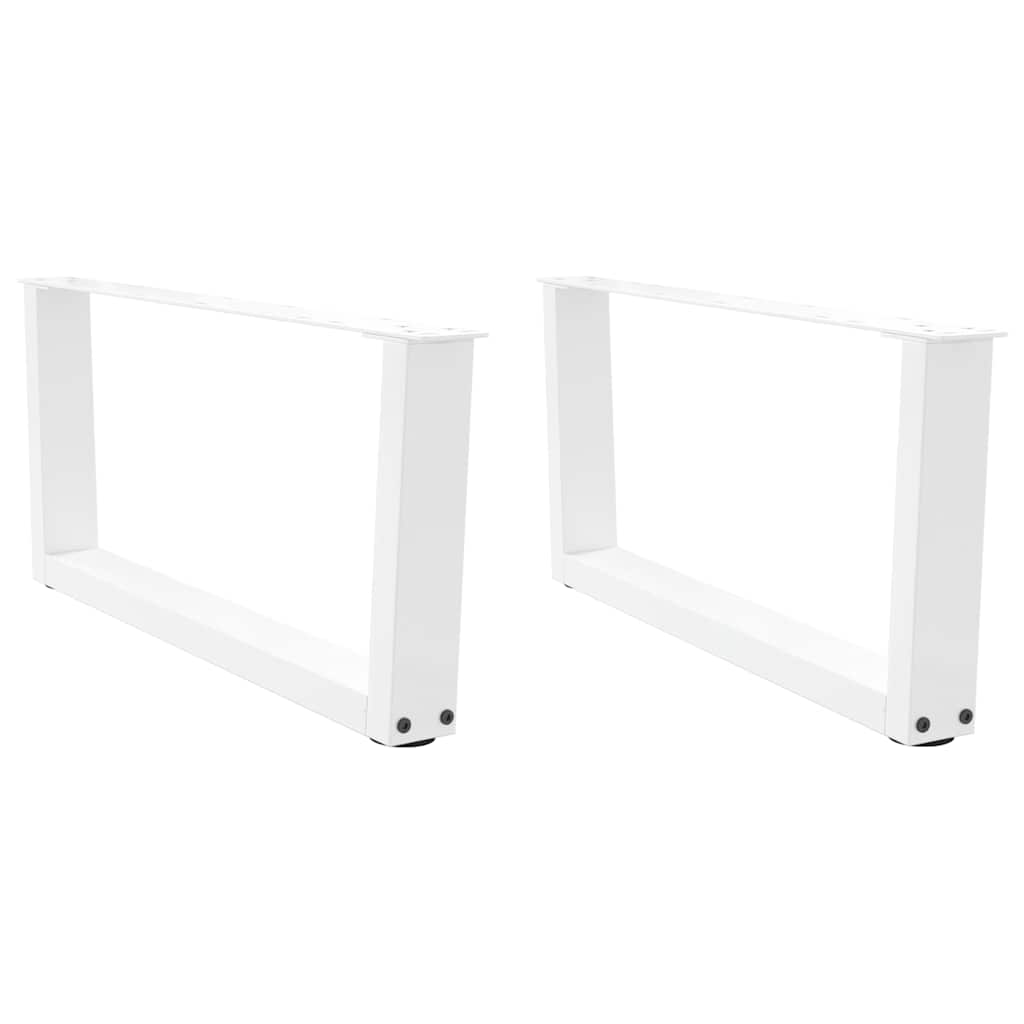 Vetonek Patas para mesa de comedor forma V 2 uds blanco 70x(30-31,3) cm