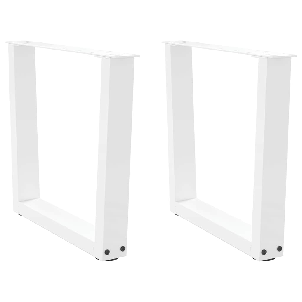 Vetonek Patas para mesa de comedor forma V 2 uds blanco 50x(42-43,3) cm