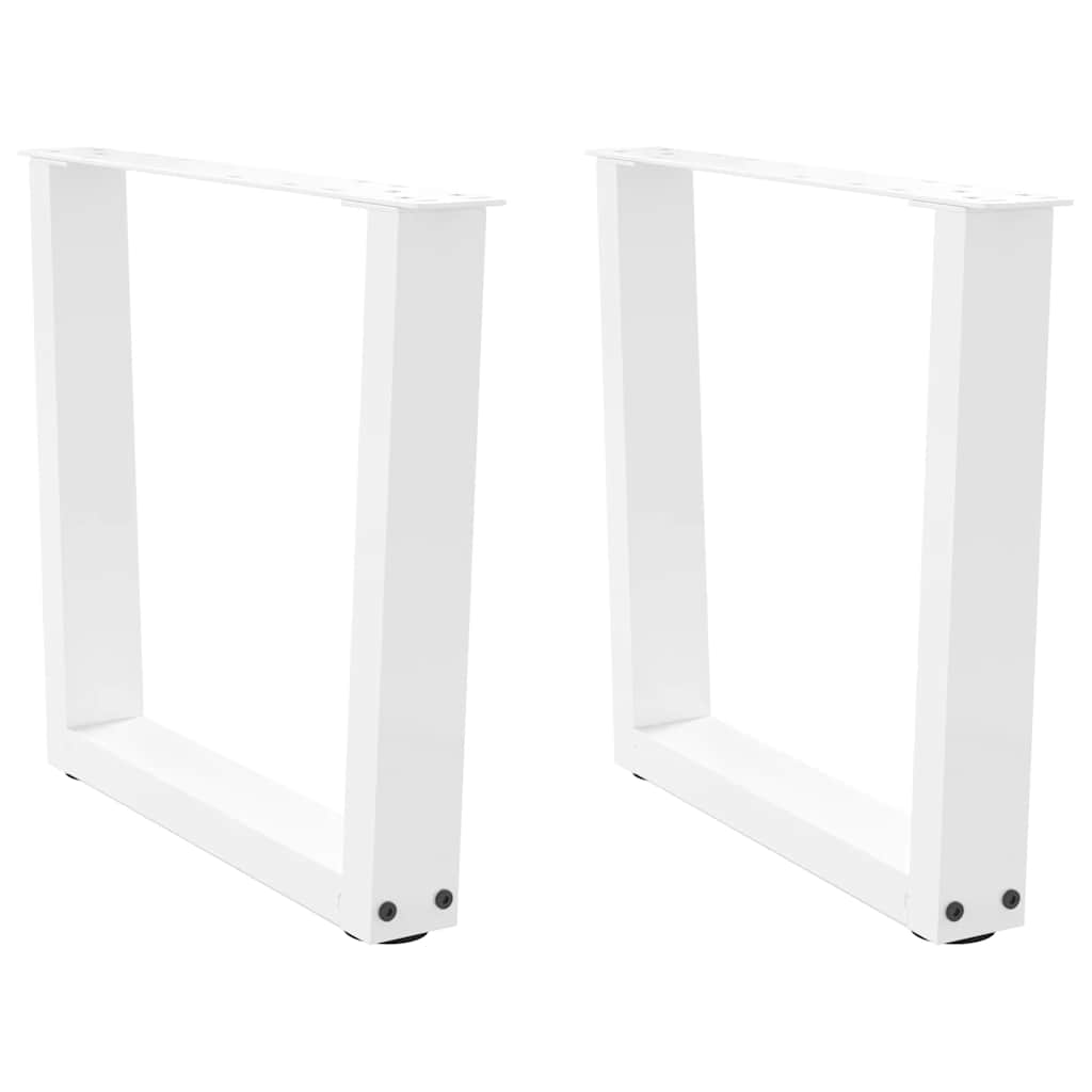 Vetonek Patas para mesa de comedor forma V 2 uds blanco 60x(42-43,3) cm