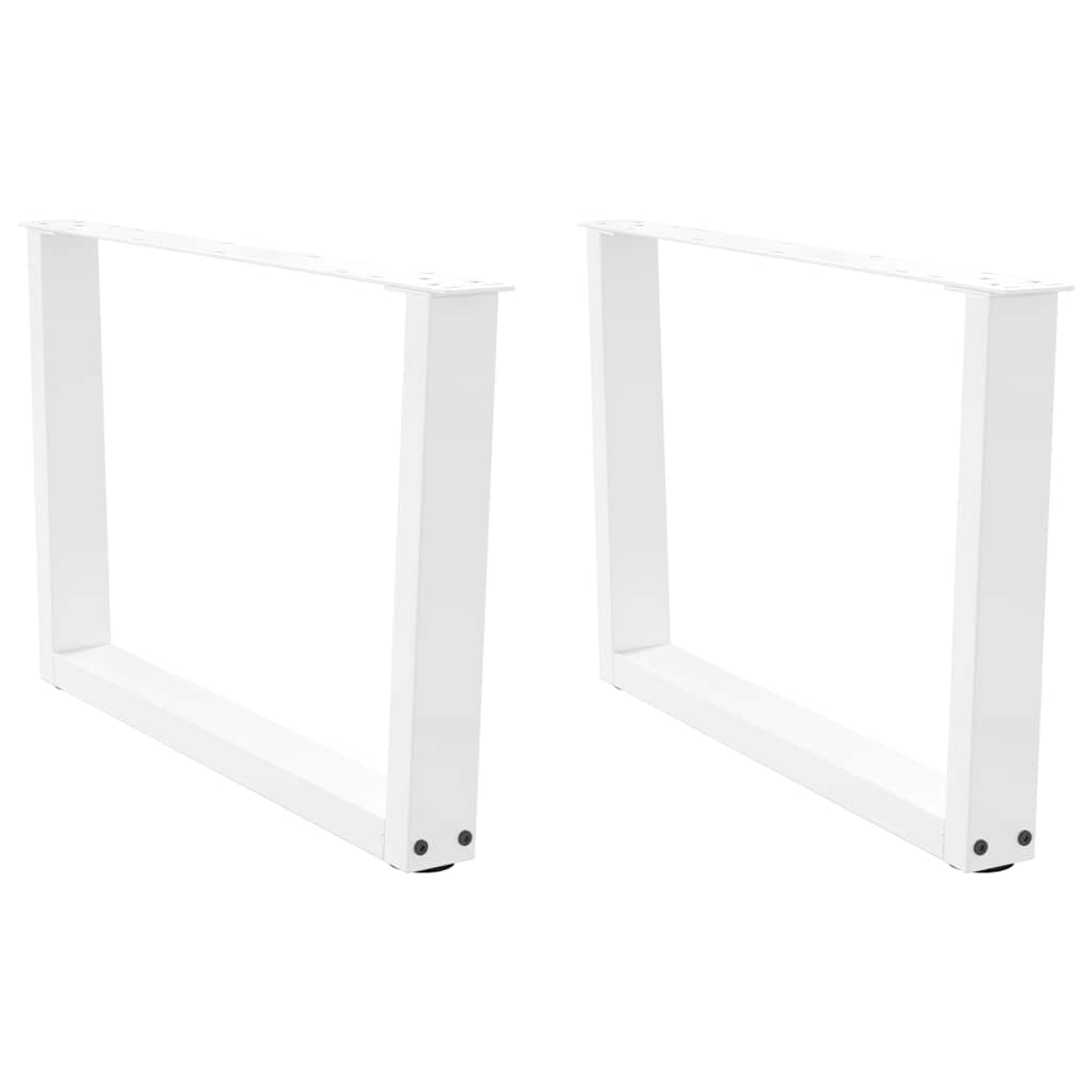 Vetonek Patas para mesa de comedor forma V 2 uds blanco 70x(42-43,3) cm