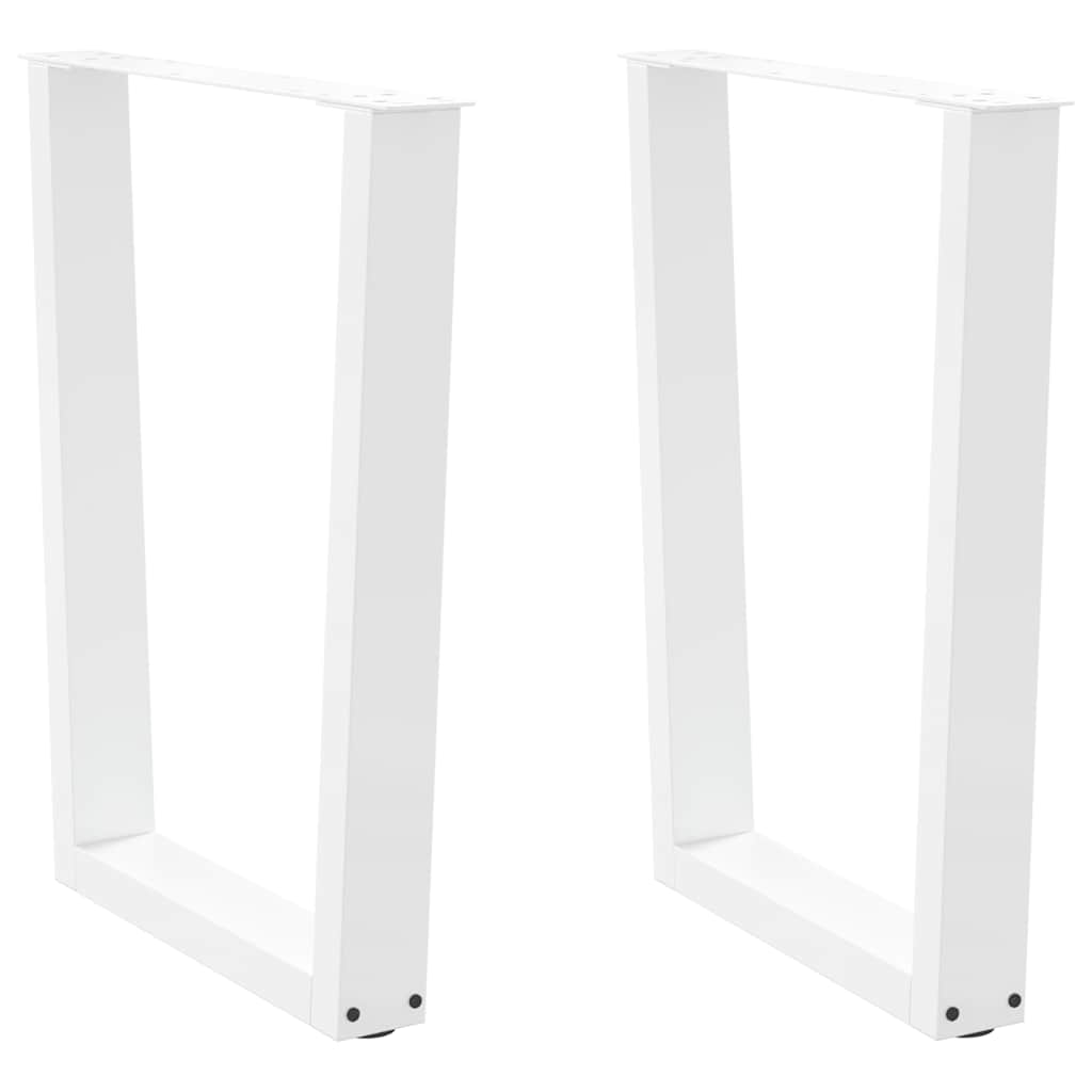 Vetonek Patas para mesa de comedor en forma de V 2 uds acero blanco