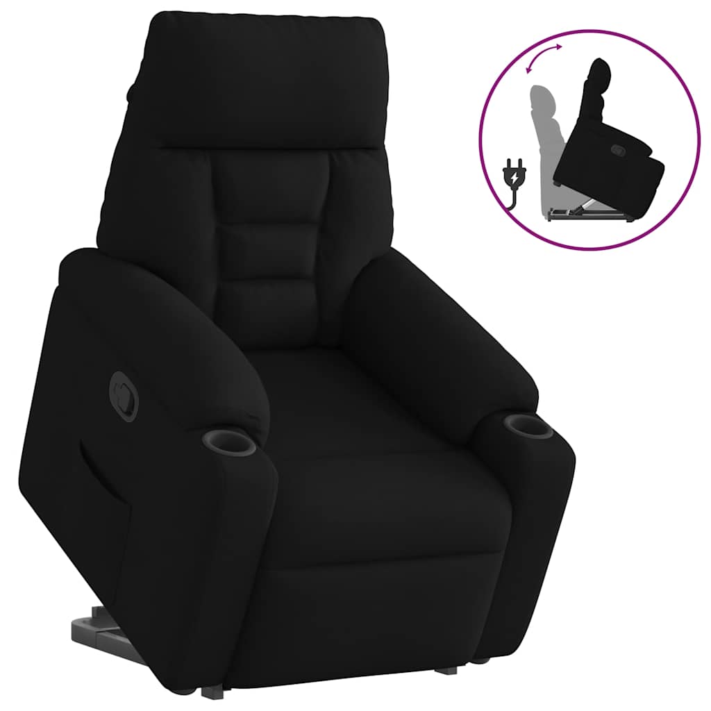 Vetonek Sillón reclinable elevable tela negro