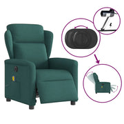 Sillón reclinable de masaje eléctrico tela verde oscuro V1120 Vetonek
