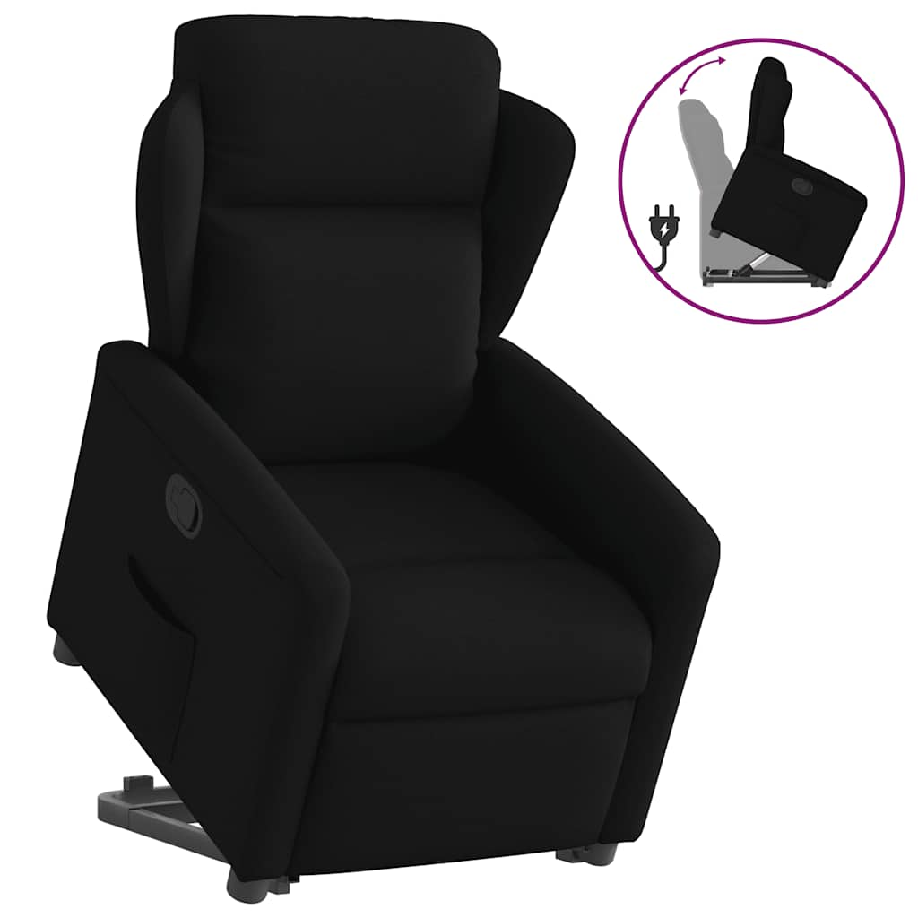 Vetonek Sillón reclinable elevable tela negro