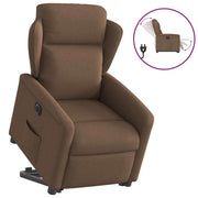 Sillón eléctrico reclinable elevable de tela marrón V1403 Vetonek