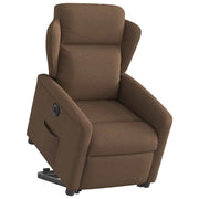 Sillón eléctrico reclinable elevable de tela marrón V1403 Vetonek