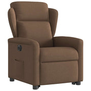 Sillón eléctrico reclinable elevable de tela marrón V1403 Vetonek