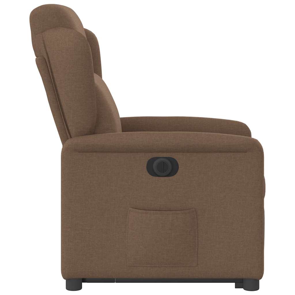 Sillón eléctrico reclinable elevable de tela marrón V1403 Vetonek