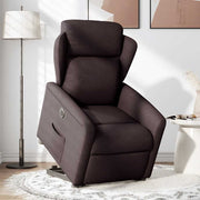 Sillón eléctrico reclinable elevable de tela marrón oscuro V1410 Vetonek
