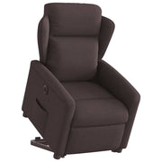Sillón eléctrico reclinable elevable de tela marrón oscuro V1410 Vetonek