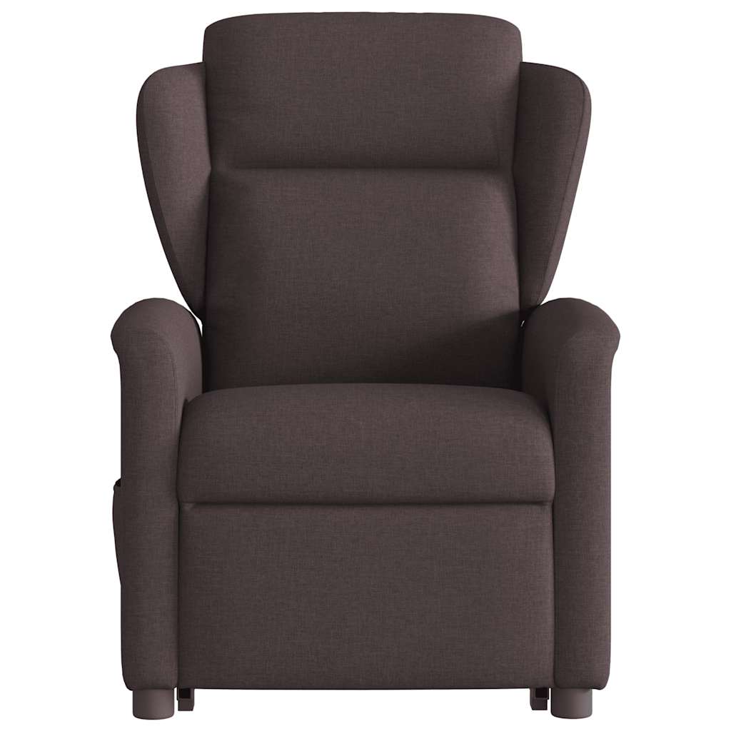 Sillón eléctrico reclinable elevable de tela marrón oscuro V1410 Vetonek