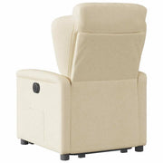 Sillón eléctrico reclinable elevable de tela color crema V1441 Vetonek