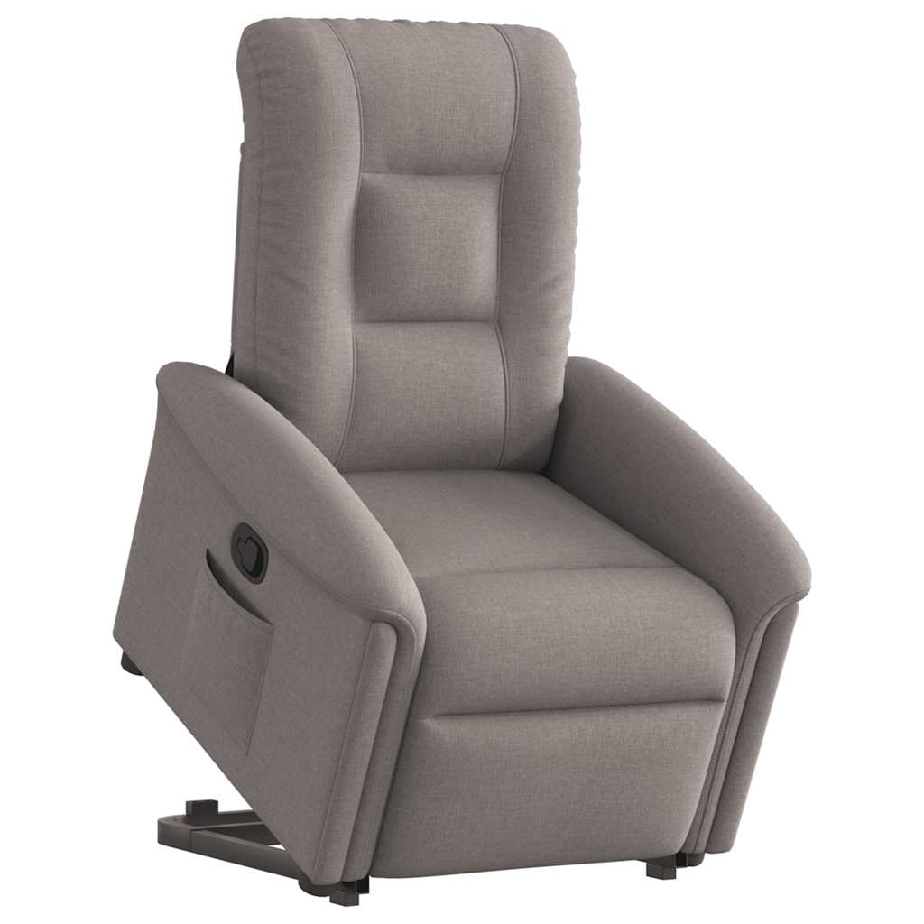 Vetonek Sillón reclinable elevable tela gris taupe