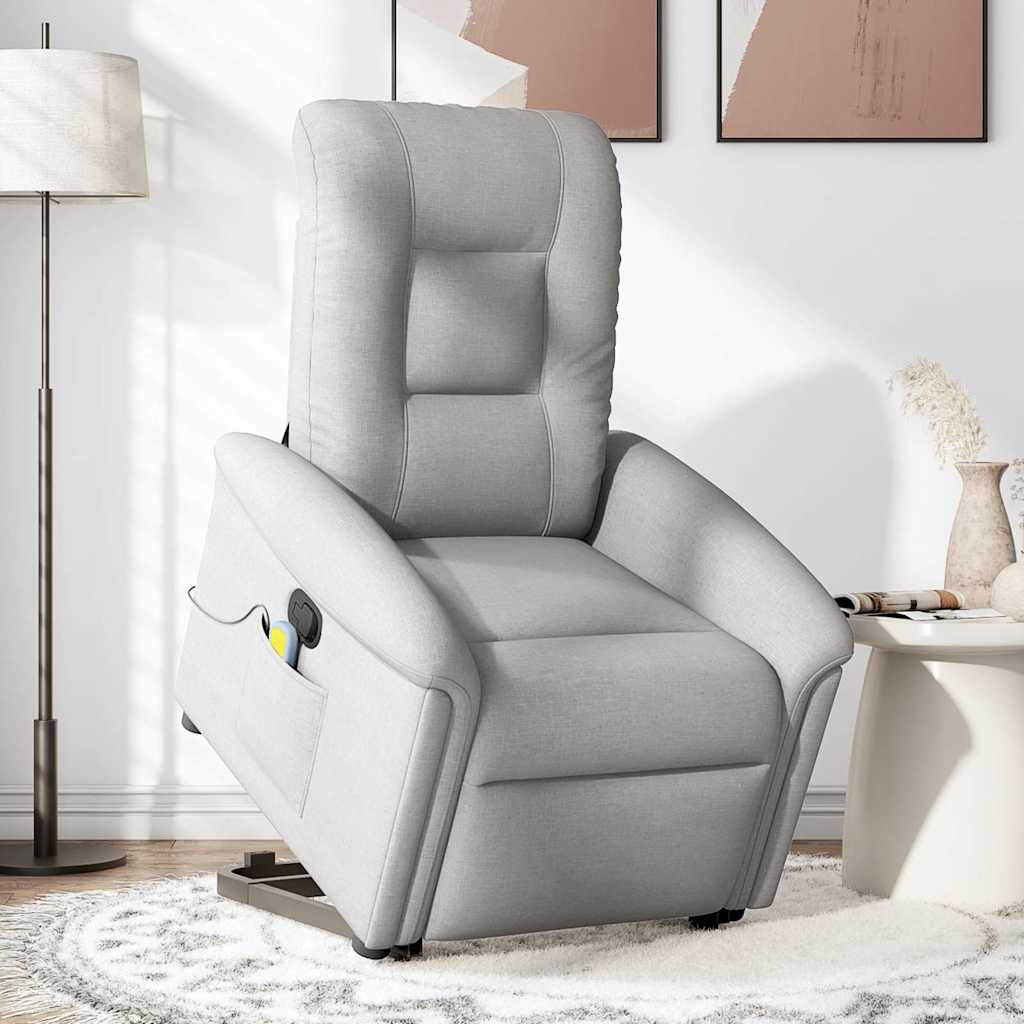 Chaise de massage inclinable avec pied de nuage gris