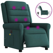 Sillón reclinable de masaje eléctrico tela verde oscuro V2929 Vetonek