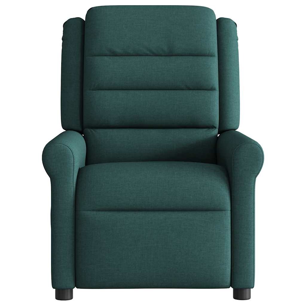 Sillón reclinable de masaje eléctrico tela verde oscuro V2929 Vetonek