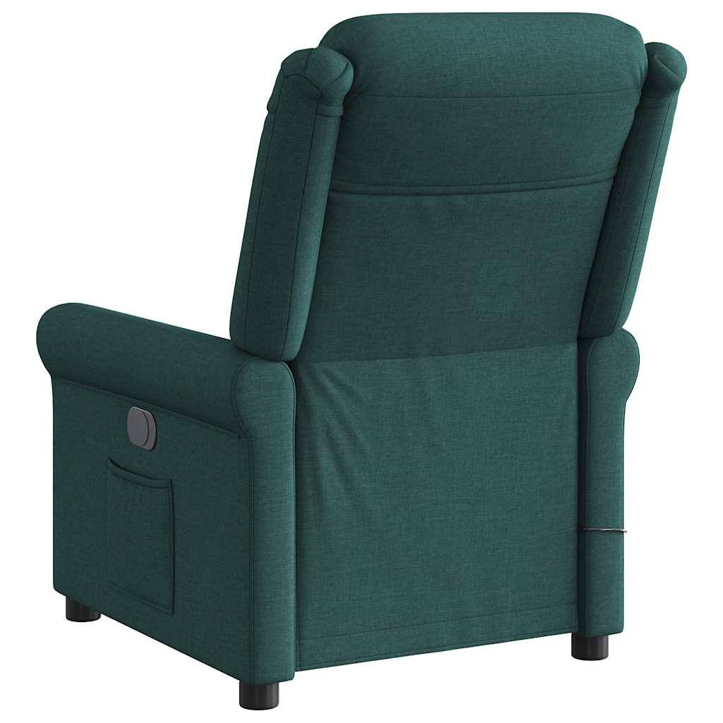 Sillón reclinable de masaje eléctrico tela verde oscuro V2929 Vetonek