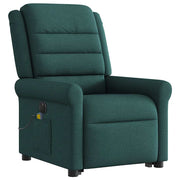 Sillón masaje eléctrico reclinable elevable tela verde oscuro V3322 Vetonek