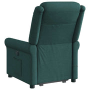 Sillón masaje eléctrico reclinable elevable tela verde oscuro V3322 Vetonek