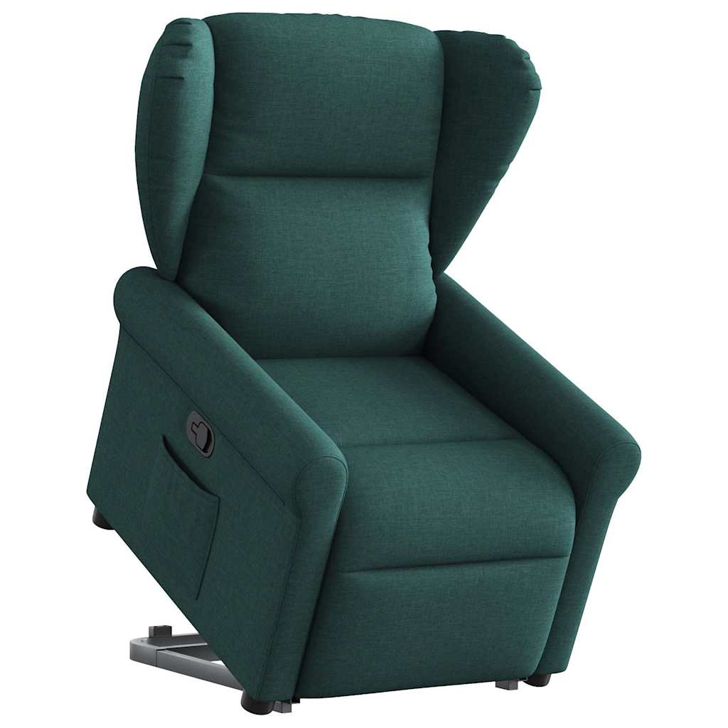 Vetonek Sillón reclinable elevable tela verde oscuro