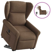 Sillón eléctrico reclinable elevable de tela marrón V3803 Vetonek