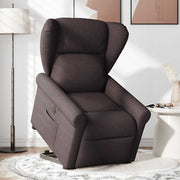 Sillón eléctrico reclinable elevable de tela marrón oscuro V3810 Vetonek