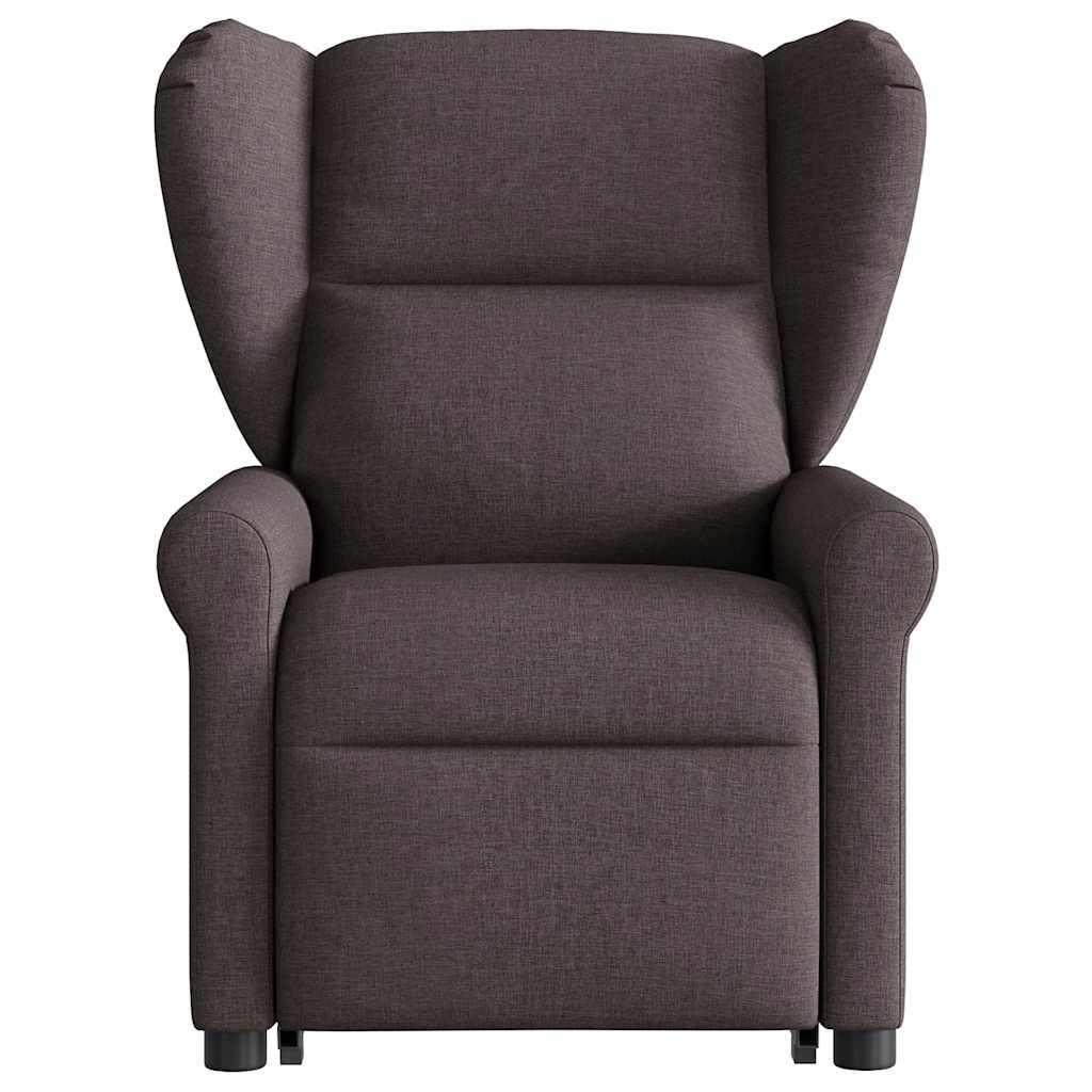 Sillón eléctrico reclinable elevable de tela marrón oscuro V3810 Vetonek