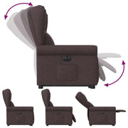 Sillón eléctrico reclinable elevable de tela marrón oscuro V3810 Vetonek
